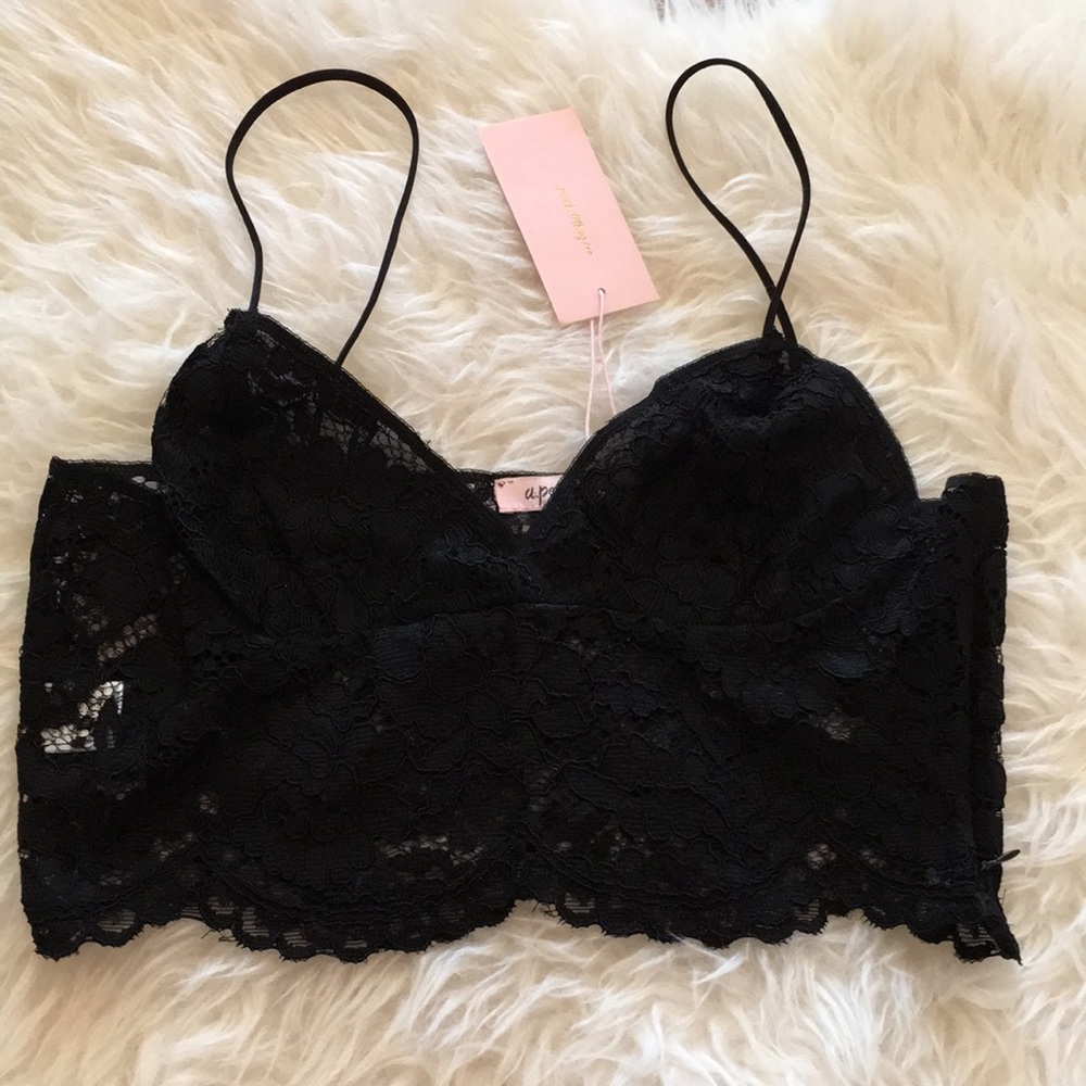 Black Lace Longline Bralette